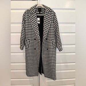Forever 21 Houndstooth Overcoat